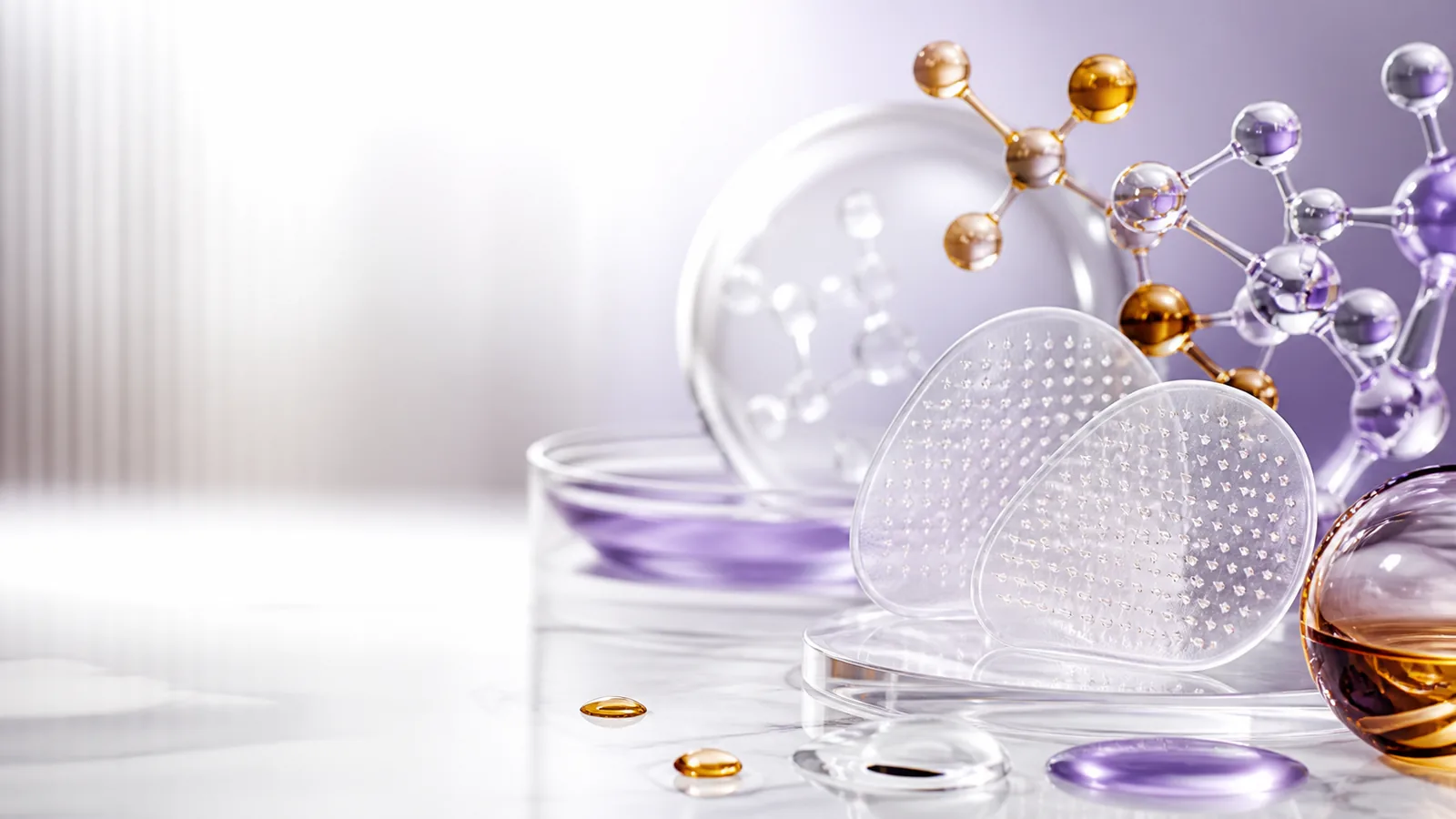 Premium active cosmetic microneedle patches in an advanced formulation setting