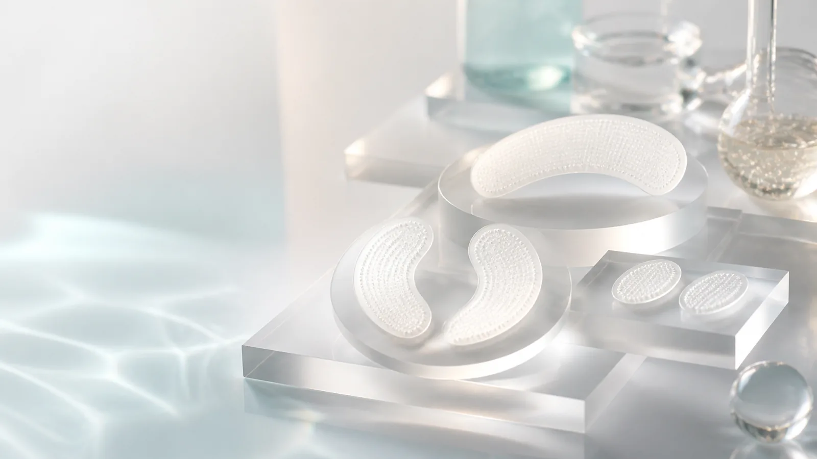 Targeted wrinkle cosmetic microneedle patch shapes