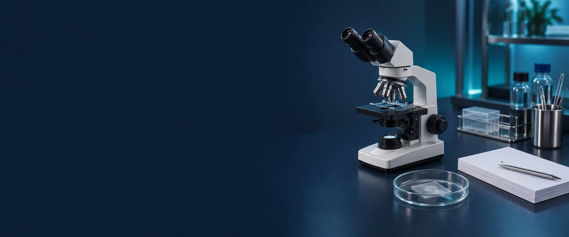 Optical microscope, cosmetic patch sample and organized quality-control records