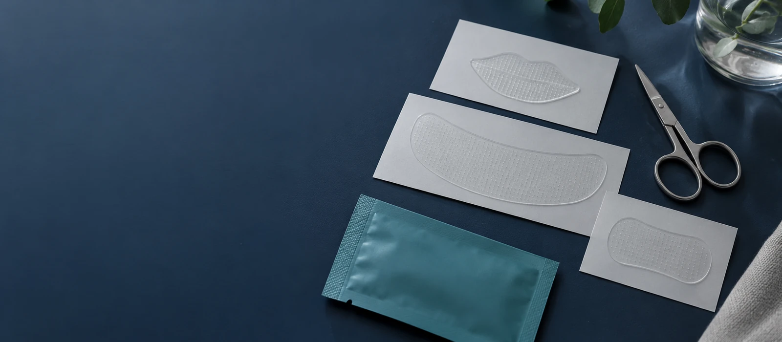 Custom lip neck and body cosmetic microneedle patch shapes
